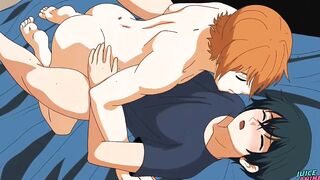 Boyfriend's throbbing dick rubs my ass through stolen panties hentai yaoi