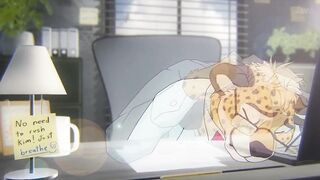 Office cheetah gets railed raw in furry gay animation