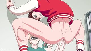 nerdy jock gets destroyed by huge cock in college library