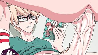 nerdy jock gets destroyed by huge cock in college library