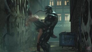 Venom x Deadpool huge cock animated gay public creampie