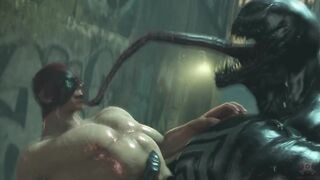Venom x Deadpool huge cock animated gay public creampie