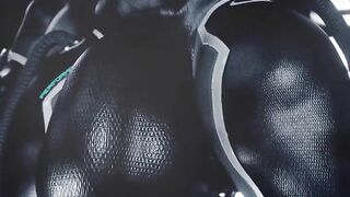 Druth’s latex drenched cock worshipped while gas masked furries grow thick
