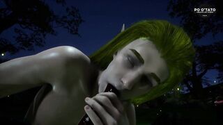 Elf Gets Ripped By Werewolf Creampie In The Woods