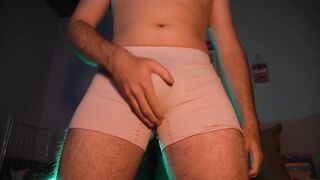 Gay cum In my underwear destroyed cumshot messy solo