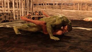 Gay Twink Orcs Destroy The Medieval Daddy in 3D Animation