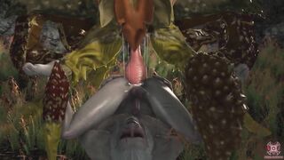 Geralt gets Egged raw hard monster anal oviposition