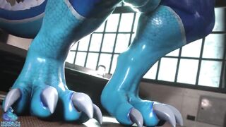 Cock hungry druth bomber grows throbbing furry cock in hungry animation
