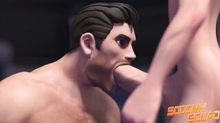 Twink’s tight hole ruined by monster cock big dick face fuck raw gay cartoon
