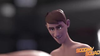 Twink’s tight hole ruined by monster cock big dick face fuck raw gay cartoon