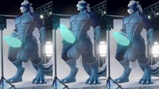 Furry growth steams gay cock straining in animated hunger