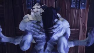 Worgen x Worgen 3D animation rough gay knot furry porn