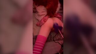 Femboy fox ruined with thick creampie anal pounding