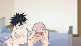 Yuji and Megumi destroyed gushing raw dorm anal hentai