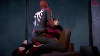 SpiderMan XXX with Deadpool training archives bareback gay animation
