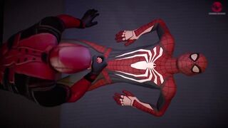 SpiderMan XXX with Deadpool training archives bareback gay animation
