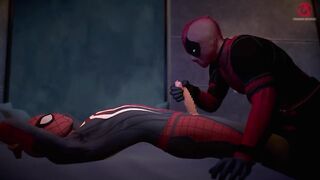 SpiderMan XXX with Deadpool training archives bareback gay animation