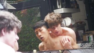 Asian twink Tyler Wu destroyed by straight boy Shane Hall cumshot