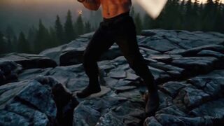 Steel and Iron bursts from his bulging muscle as the epic gay battle begins