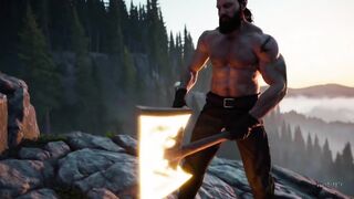 Steel and Iron bursts from his bulging muscle as the epic gay battle begins