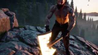 Steel and Iron bursts from his bulging muscle as the epic gay battle begins