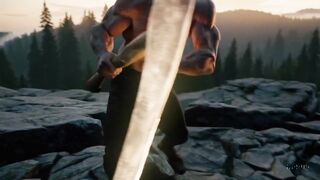 Steel and Iron bursts from his bulging muscle as the epic gay battle begins