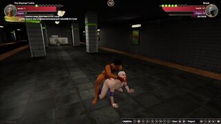 Twink destroyed by rough 3D wrestling game cumshots