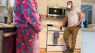 Bear gets caught stroking in front of maintenance man