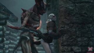 Gay Monster Crushes Him Against the Wall Rough Creampie Anal Fuck