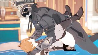 Capitano gets destroyed by Tartaglia in raw gay hentai animation