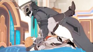 Capitano gets destroyed by Tartaglia in raw gay hentai animation