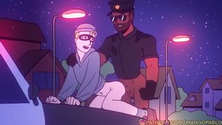 BBC cop destroys anal virgin cop busts huge load inside tight hole