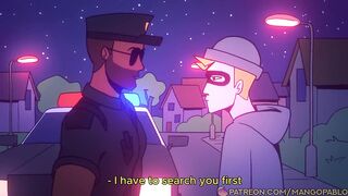 BBC cop destroys anal virgin cop busts huge load inside tight hole