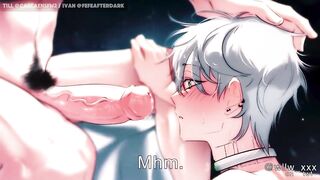 Yaoi femboy animation choked raw and wild
