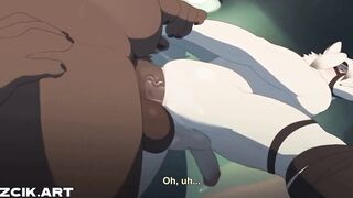 Raw Furry Gay Animation dripping with cum
