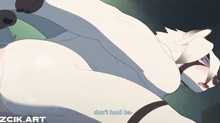 Raw Furry Gay Animation dripping with cum