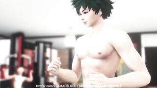 My Hero Academia foursome destroyed gaggged cum dump workout