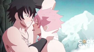 Gray fucks Natsu at picnic debauched gay anime yaoi hentai