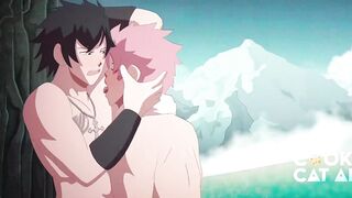 Gray fucks Natsu at picnic debauched gay anime yaoi hentai