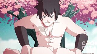 Gray fucks Natsu at picnic debauched gay anime yaoi hentai