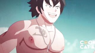 Gray fucks Natsu at picnic debauched gay anime yaoi hentai