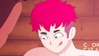 Twink threesome for Valentine's Day cartoon hentai gay yaoi
