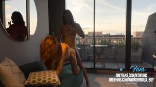 Jacuzzi Latino Big Cock Breeding Blowjob Femboy Androgynous