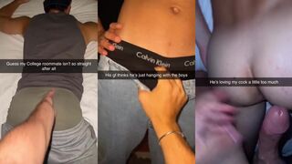 College roommate shredded raw on snapchat caught first gay fuck no condom