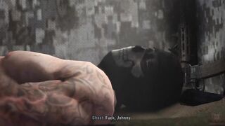 Ghost Soap CoD Missionary Sex thick army fingers fucking gay