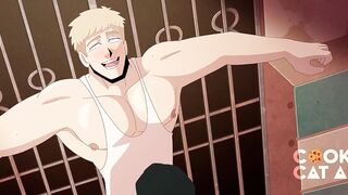 Jock breeds his beefy boyfriend raw with creampie blowjob