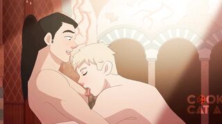 Jock breeds his beefy boyfriend raw with creampie blowjob