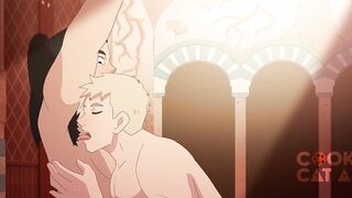 Jock breeds his beefy boyfriend raw with creampie blowjob
