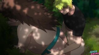 Chubby Choji’s Fat Ass Gets Destroyed By Straight Friends Naruto & Kiba Hardcore Rough Gay Sex