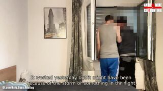 Straight handyman takes his first gay blowjob and fucks a tenant raw for the first time